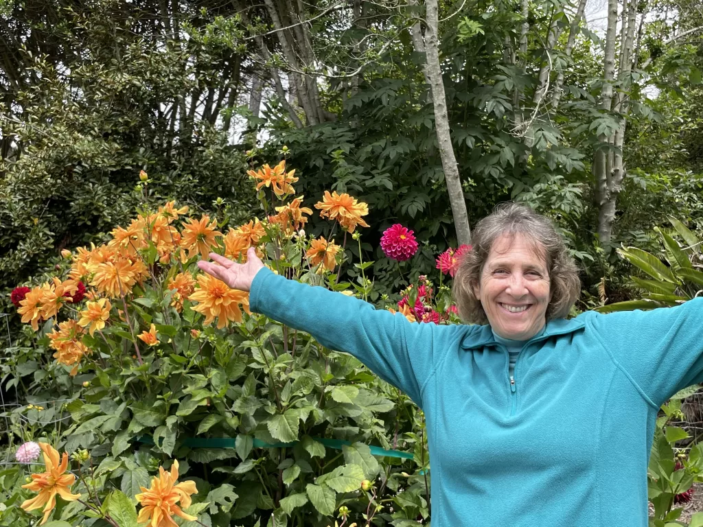 Wendy with flowers